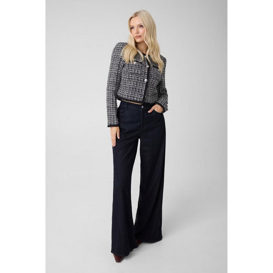 GUESS Giacca corta in tweed con bottoni  