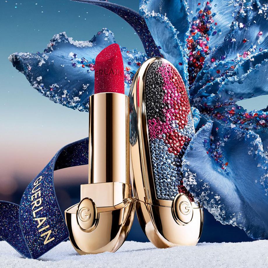 Guerlain  Rouge G Showtime La cover gioiello con doppio specchio - Edizione Limitata Il rossetto ultra-care personalizzabile 