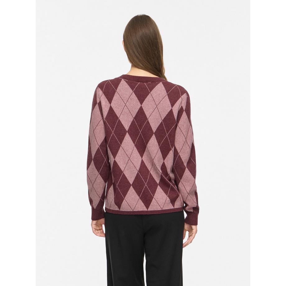 VILA VITIF Maglione a Motivo Argyle  