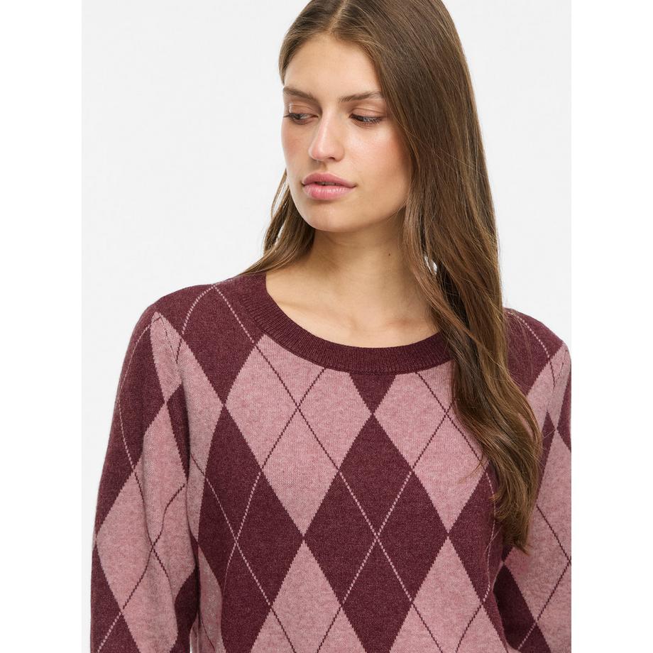 VILA VITIF Maglione a Motivo Argyle  