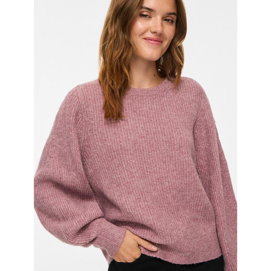 VILA Vikachel Maglione a Maglia a Coste  