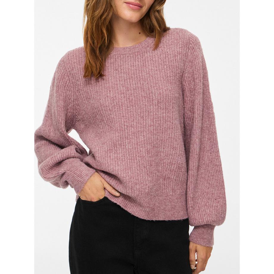 VILA Vikachel Maglione a Maglia a Coste  