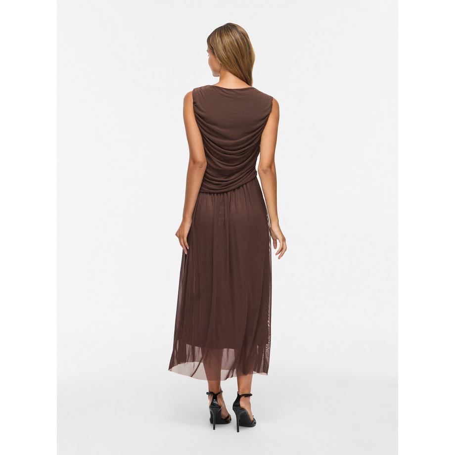 VILA VISAYA Ärmelloses Falten-Maxikleid  