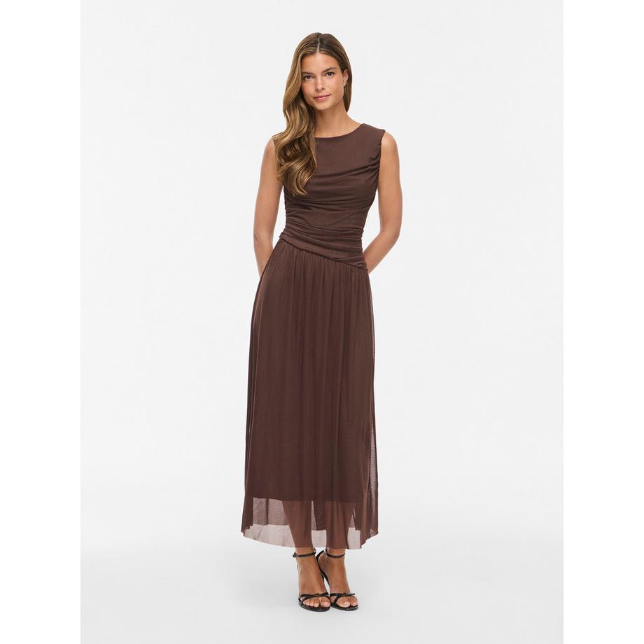 VILA VISAYA Ärmelloses Falten-Maxikleid  