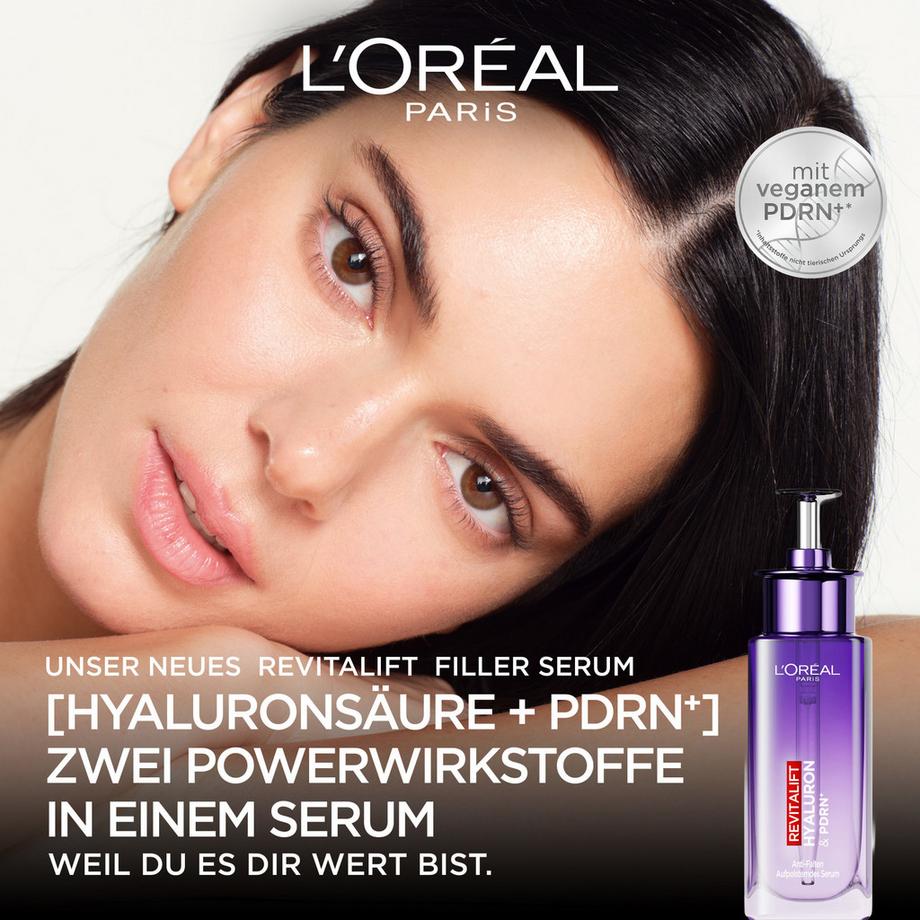 L'Oréal Paris  Revitalift Filler Hyaluron PDRN+ sérum repulpant, peau repulpée et éclatante 30 ml 
