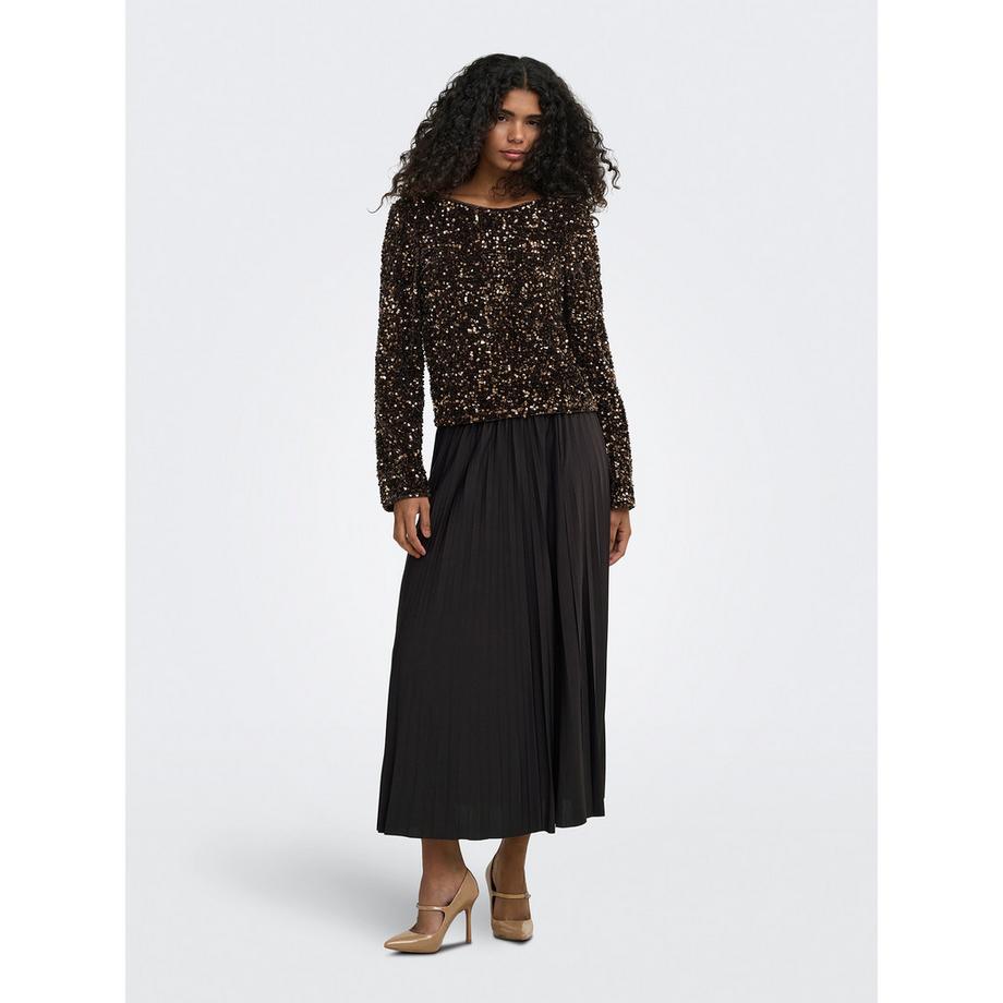 ONLY Top con paillettes e fiocco sul retro  