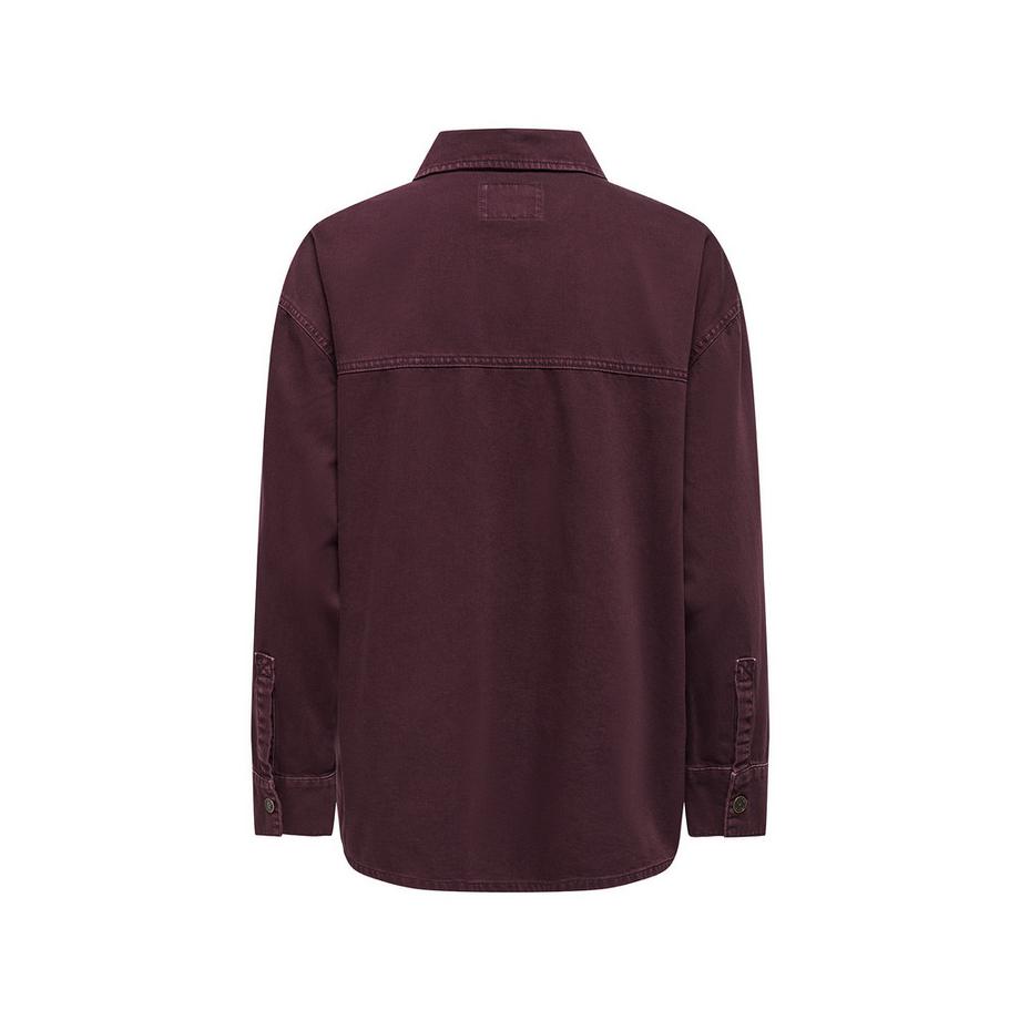 ONLY Langärmelige Knopfbluse mit Brusttaschen  