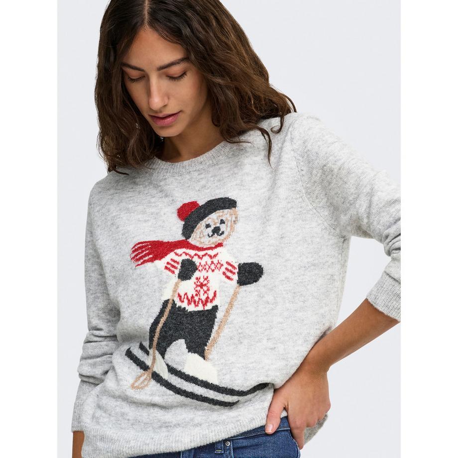 ONLY Teddybär Grafik Pullover  
