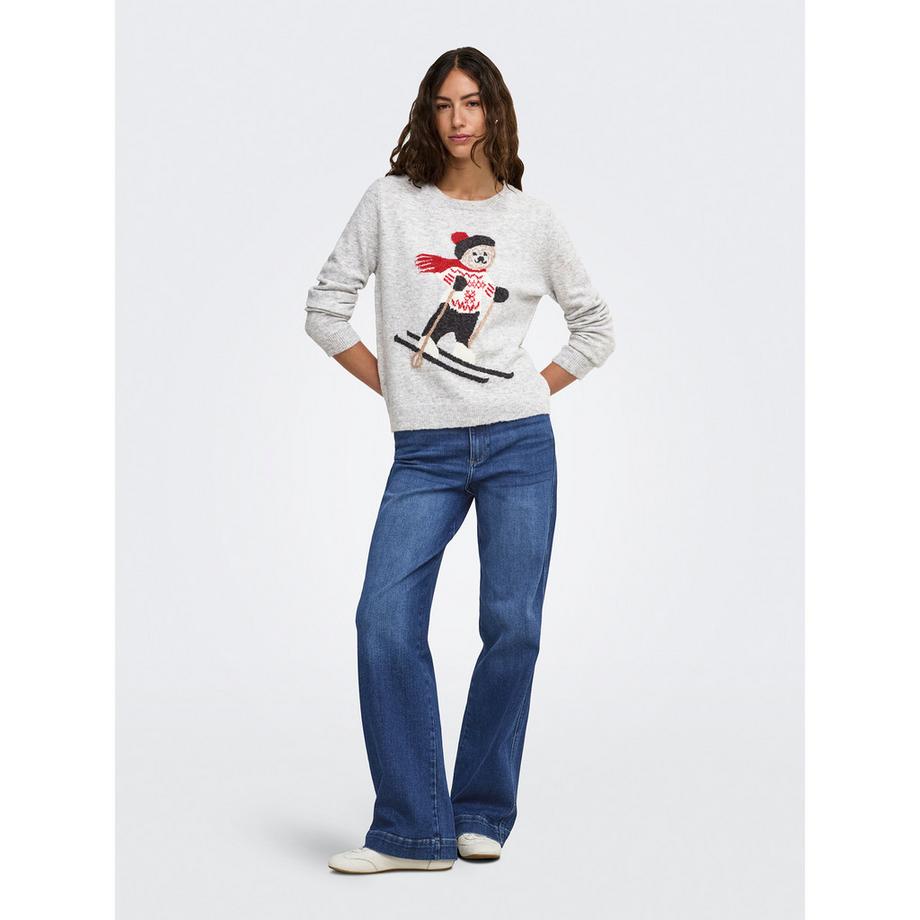 ONLY Teddybär Grafik Pullover  