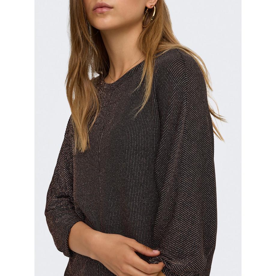 ONLY Metallic Streifen Top mit Dolman Ärmeln  