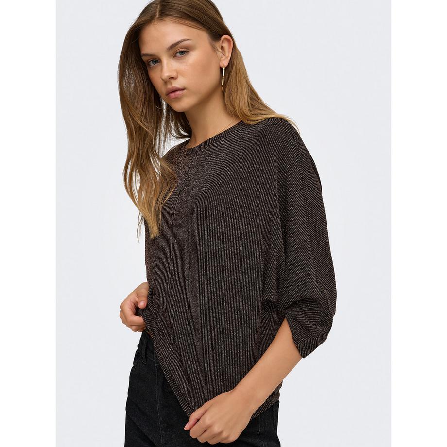 ONLY Metallic Streifen Top mit Dolman Ärmeln  
