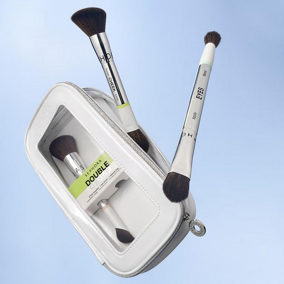 SEPHORA  Le Kit de Pinceaux Double-Embout - Kit de pinceaux maquillage visage et yeux 