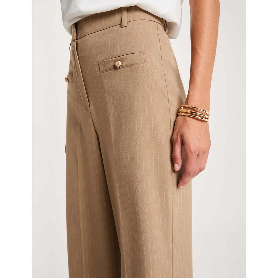 MORGAN Nadelstreifen High Waist Straight Fit Hose  