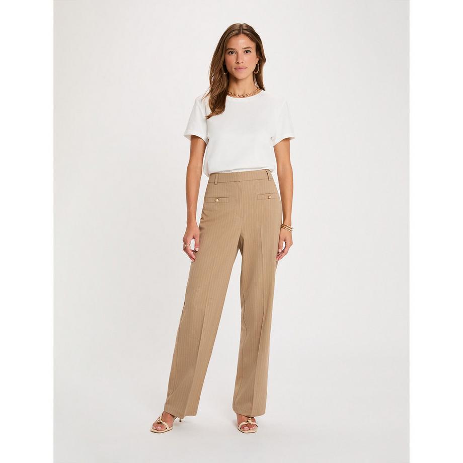 MORGAN Nadelstreifen High Waist Straight Fit Hose  