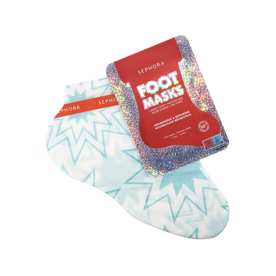 Candy Cane + Frosted Pine Foot Mask - Fussmaske