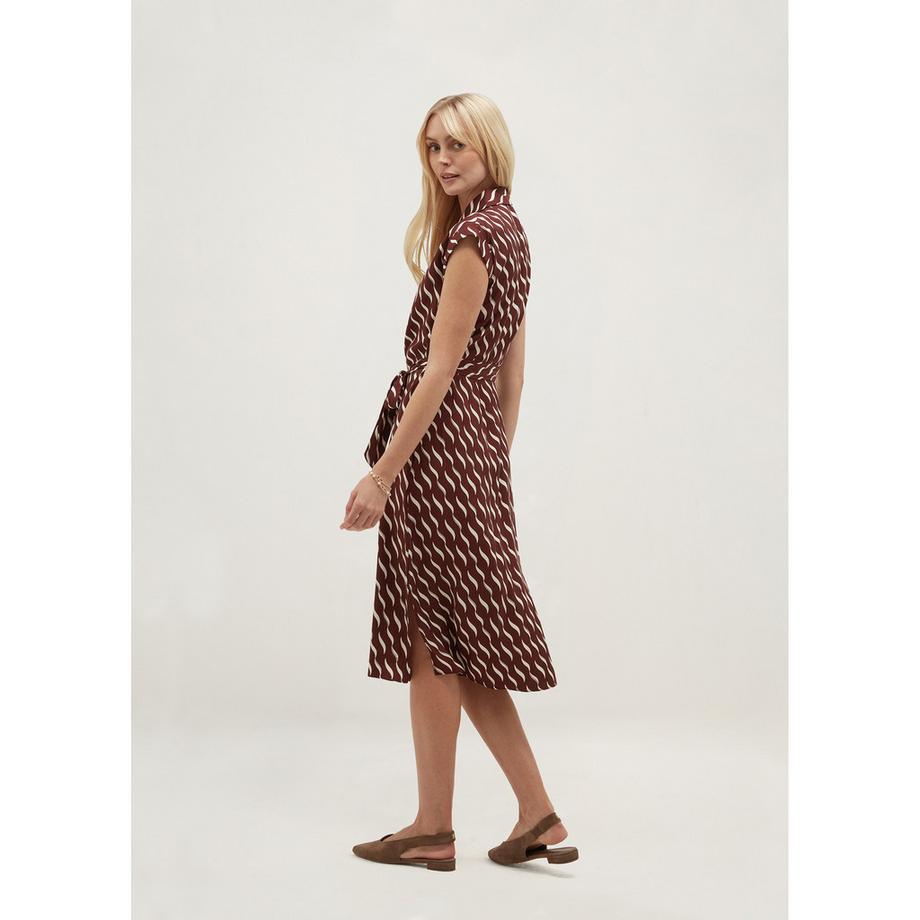 HOBBS Robe mi-longue Kalinda à motif et col  