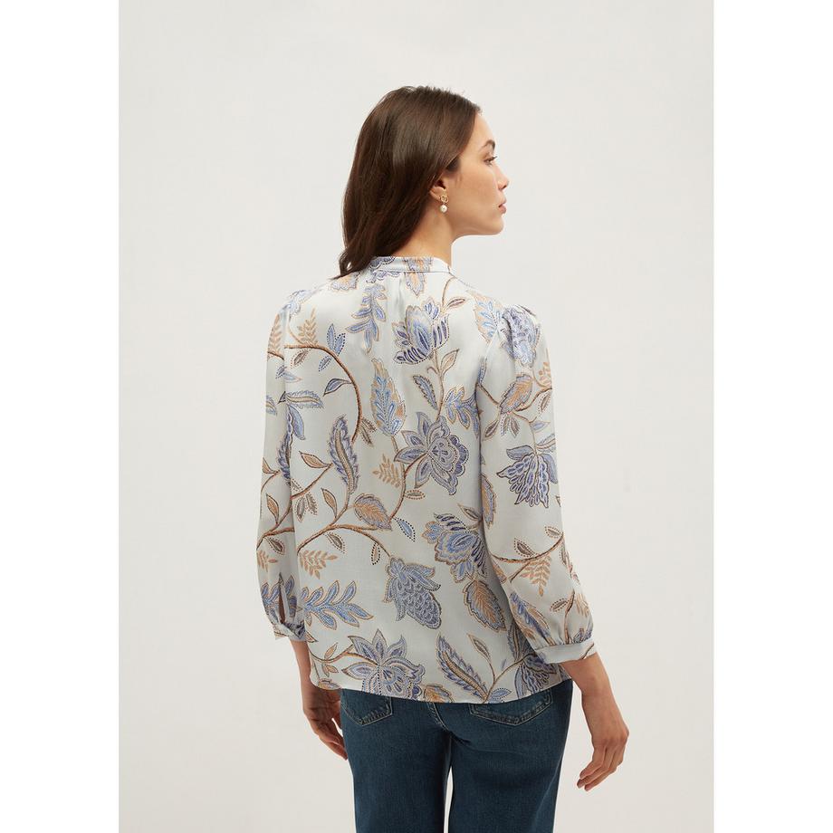 HOBBS Malia Chemisier à Imprimé Floral et Col Lié  