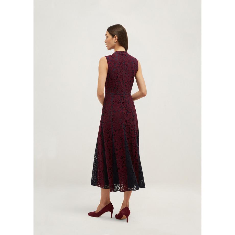 HOBBS Robe mi-longue en dentelle Quin  