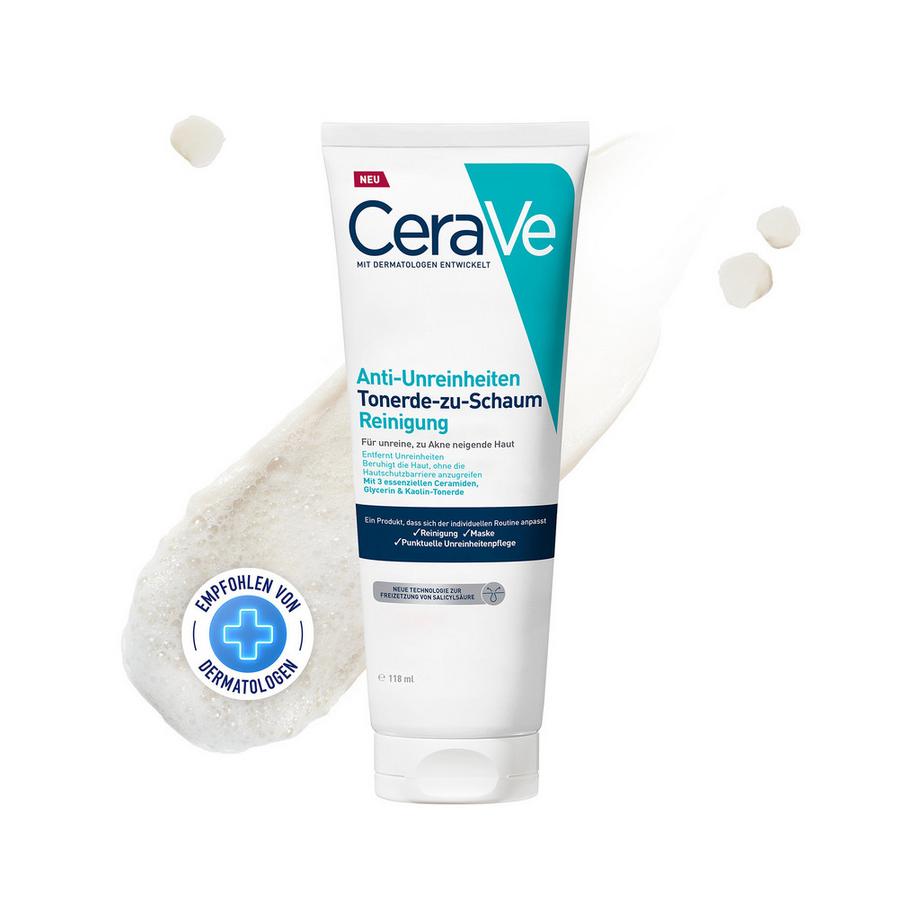 Nettoyant anti-imperfections à l’argile transformée en mousse