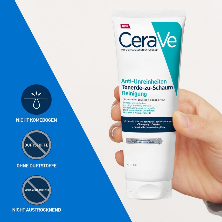 CeraVe  Detergente anti-imperfezioni dall’argilla alla schiuma 