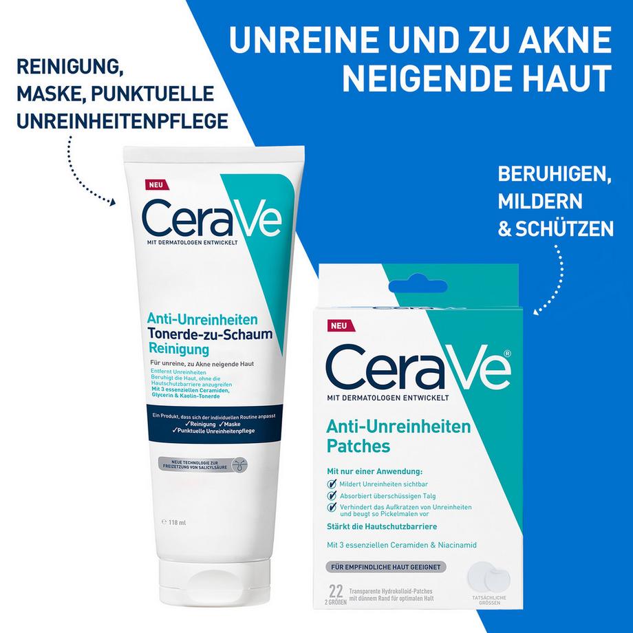 CeraVe  Detergente anti-imperfezioni dall’argilla alla schiuma 