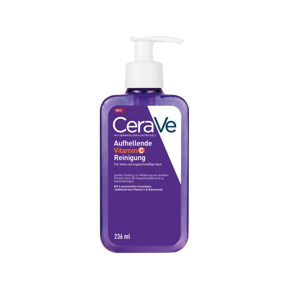 CeraVe  Nettoyant éclaircissant à la vitamine C pour les peaux ternes et au teint irrégulier 