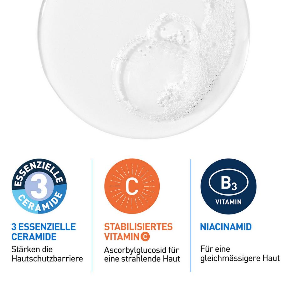 CeraVe  Nettoyant éclaircissant à la vitamine C pour les peaux ternes et au teint irrégulier 