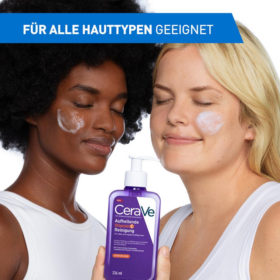 CeraVe  Nettoyant éclaircissant à la vitamine C pour les peaux ternes et au teint irrégulier 