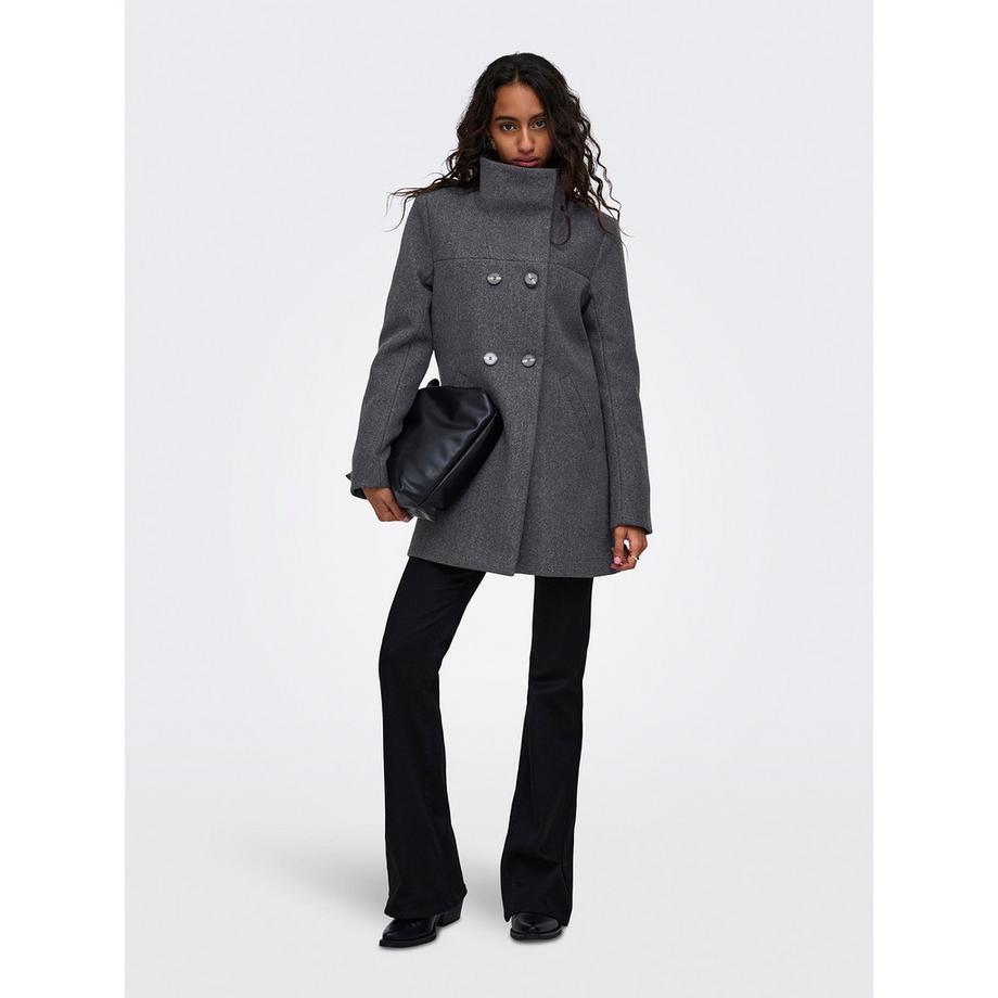 ONLY Cappotto doppiopetto con collo alto  