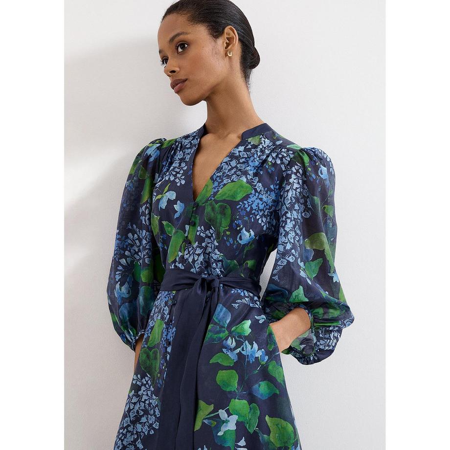 Phase Eight Nixie Vestito con Stampa Floreale e Maniche a Palloncino  