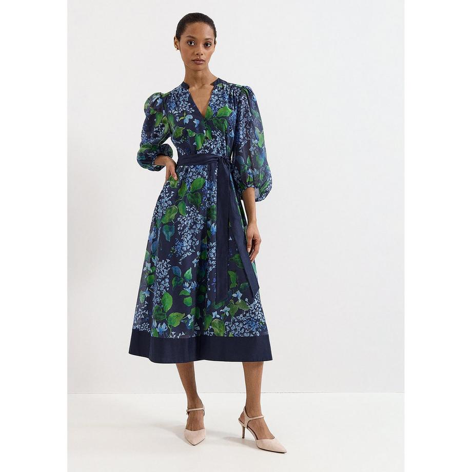 Phase Eight Nixie Vestito con Stampa Floreale e Maniche a Palloncino  