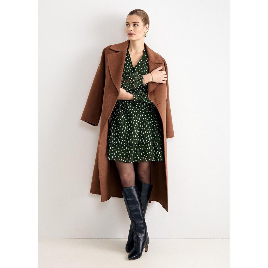 Phase Eight Alma Vestito a pois Collo a V Maniche Lunghe  