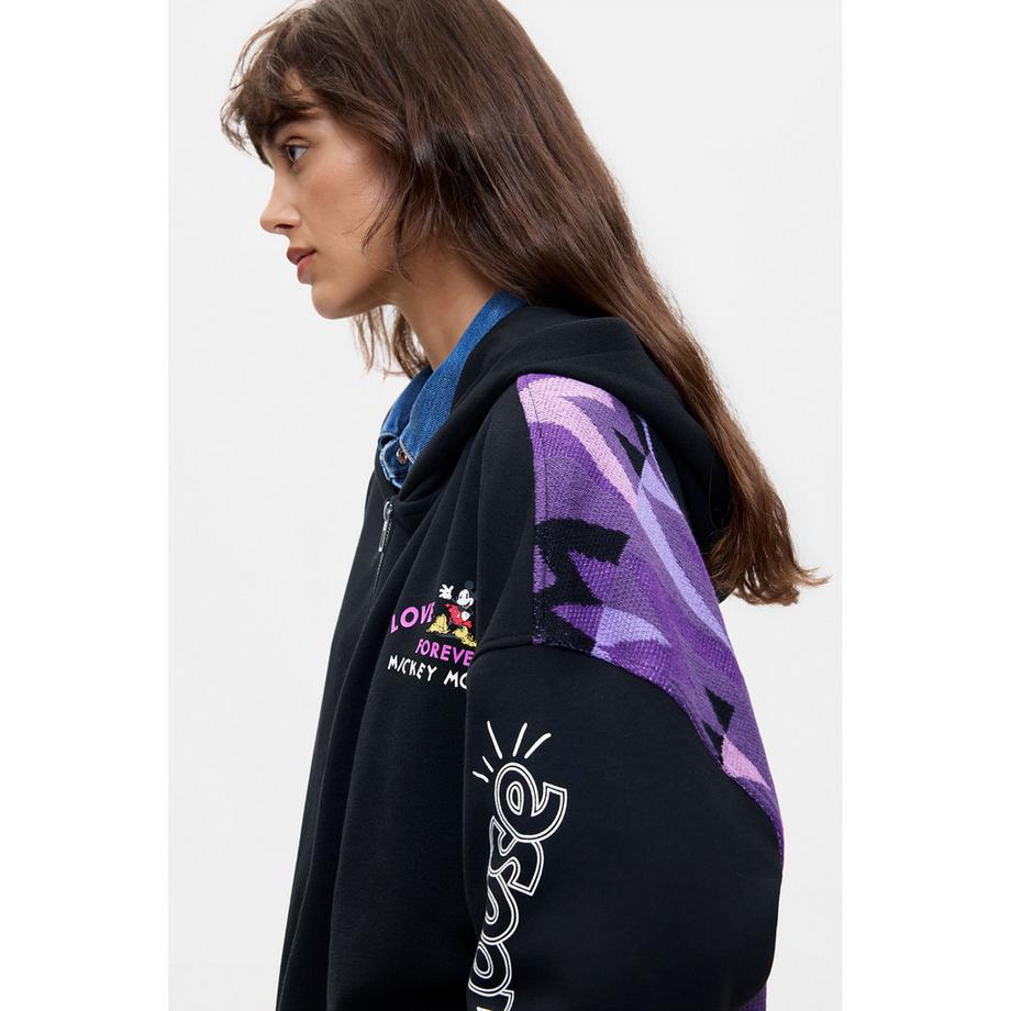 Desigual Felpa con cappuccio stampa grafica Mickey Mouse  