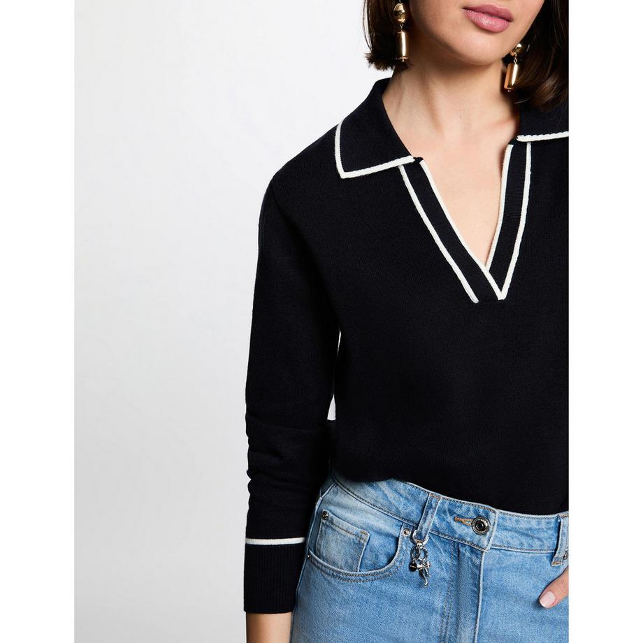 MORGAN Polo Kragen Pullover  