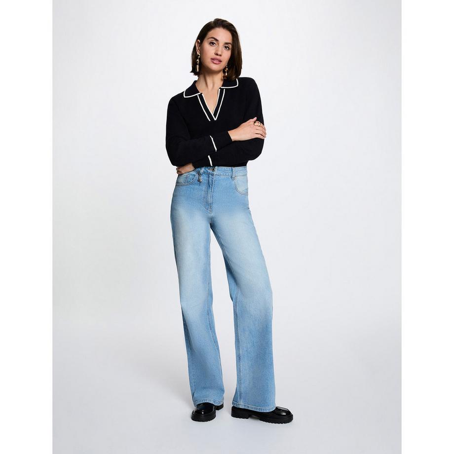 MORGAN Polo Kragen Pullover  