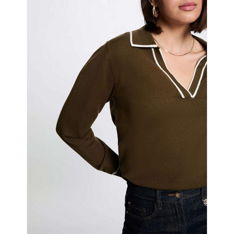 MORGAN Polo Kragen Pullover  