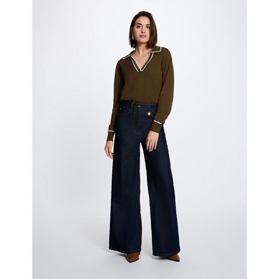 MORGAN Polo Kragen Pullover  