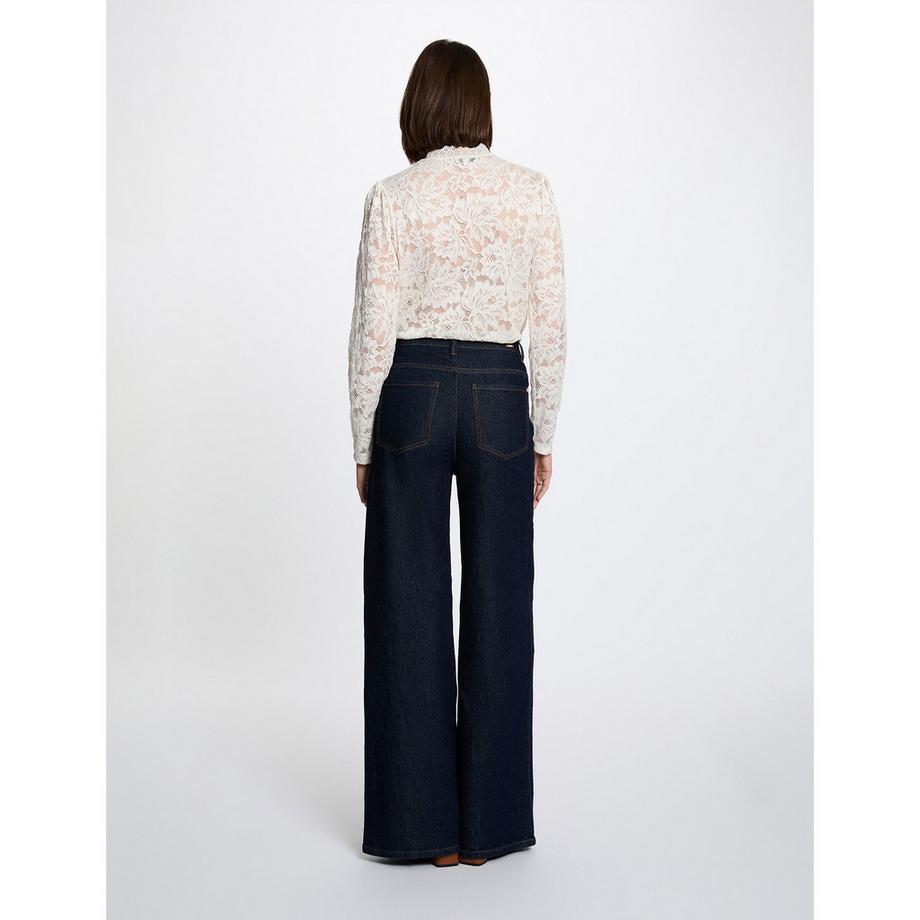 MORGAN Spitzen Langarm T-Shirt  