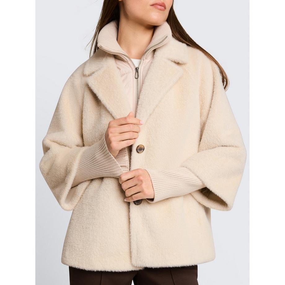 TOM TAILOR Tom Tailor Giacca in pelliccia sintetica con collo alto  