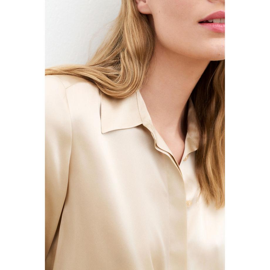 Caroll Camicia in raso a maniche lunghe con chiusura a bottoni  