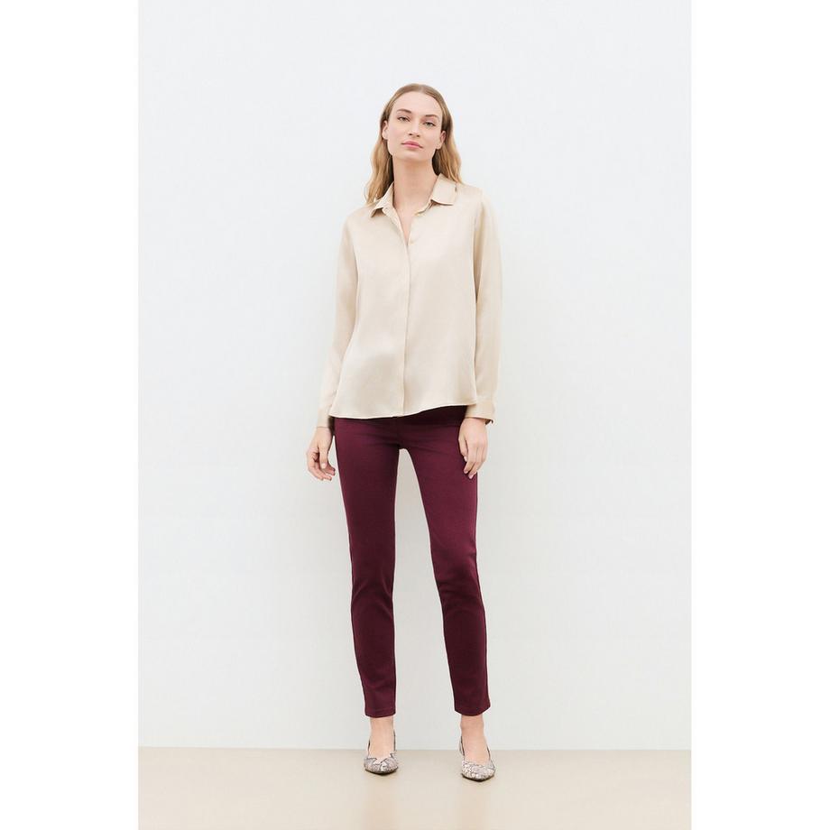 Caroll Camicia in raso a maniche lunghe con chiusura a bottoni  