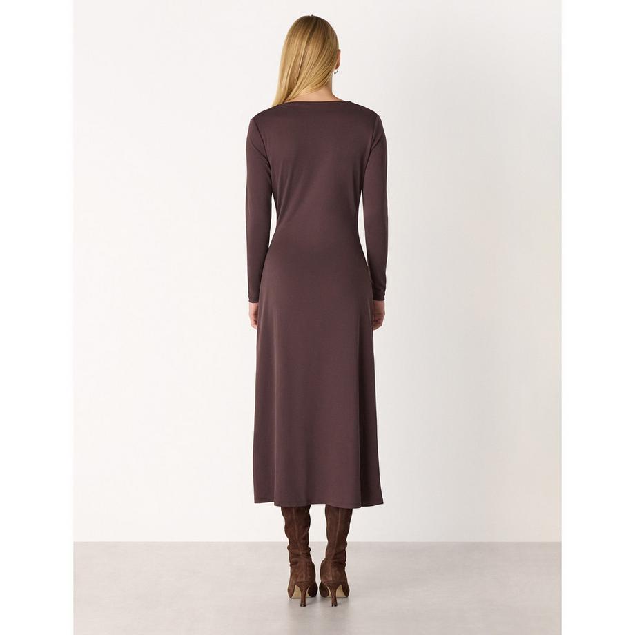 Whistles Ruched Abito midi a maniche lunghe  