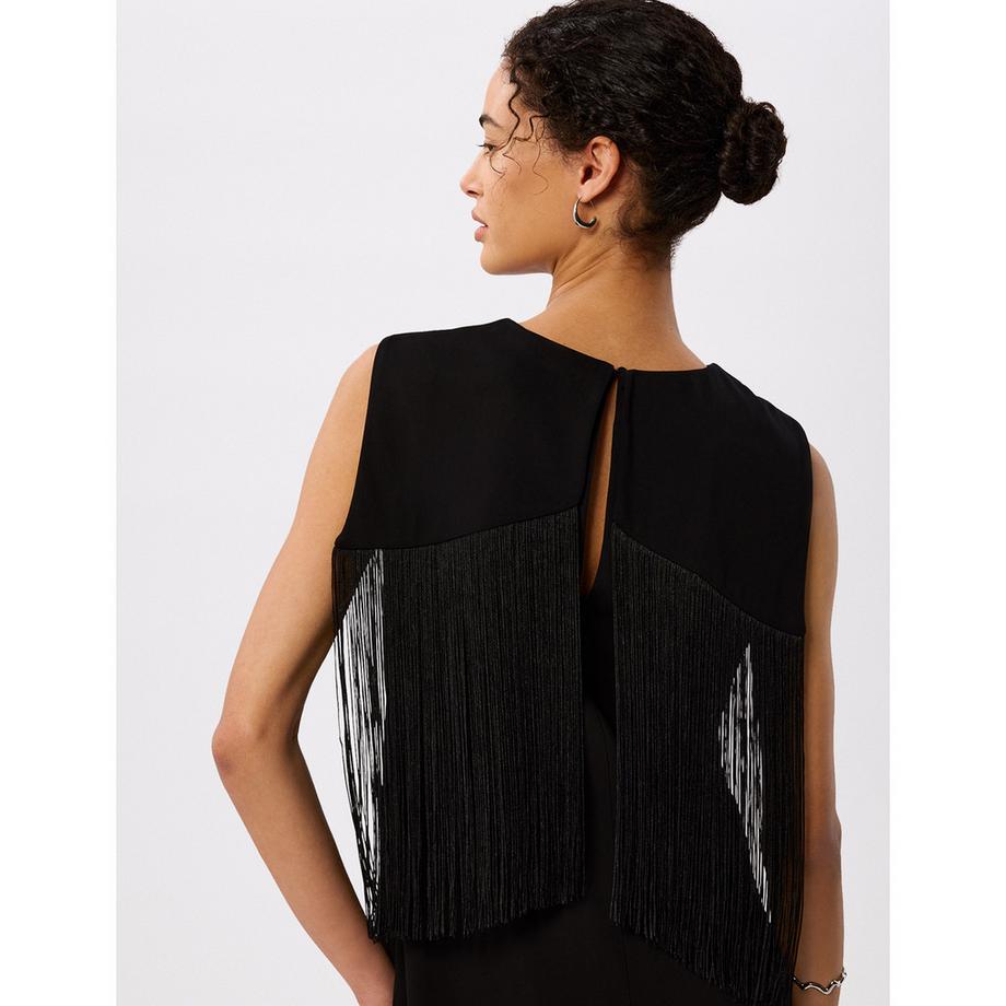 Whistles Fringe Robe Mi-longue Sans Manches  