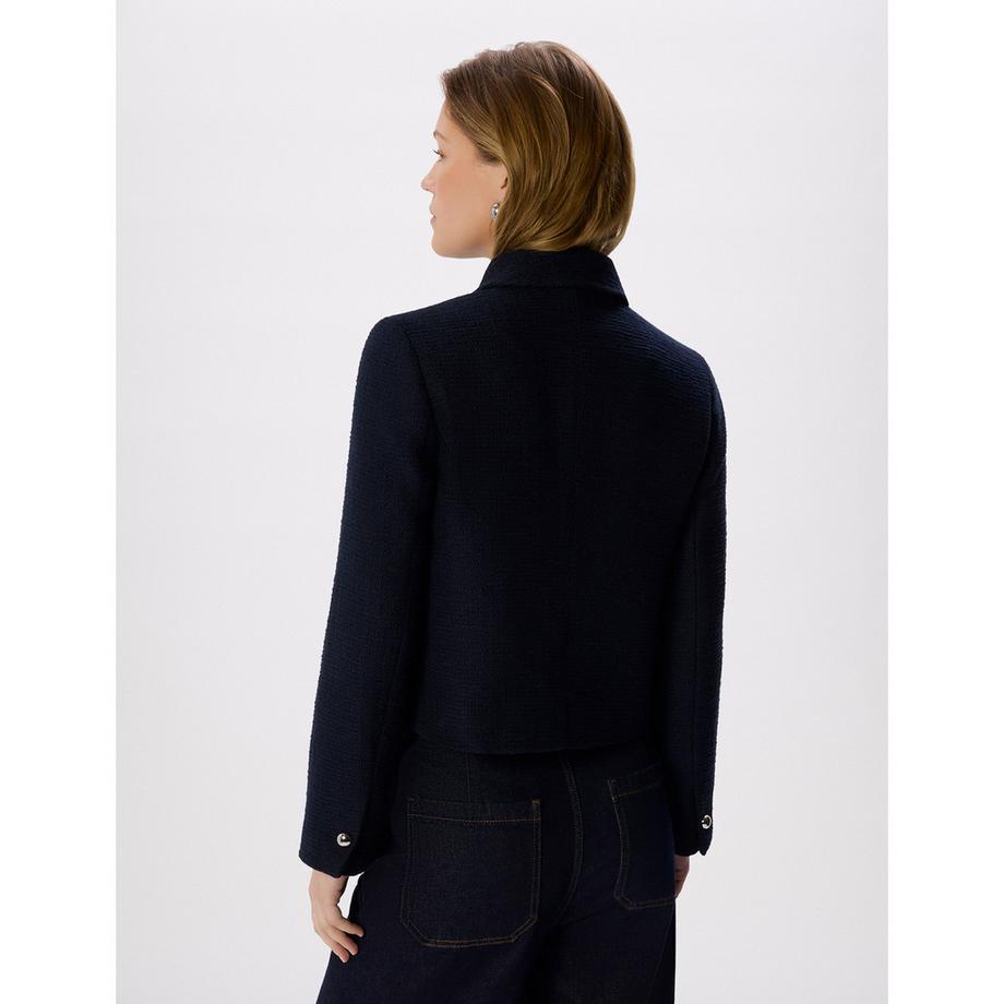 Whistles Boucle Giacca Corta con Collo a Punta  