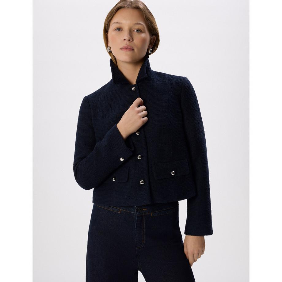 Whistles Boucle Giacca Corta con Collo a Punta  