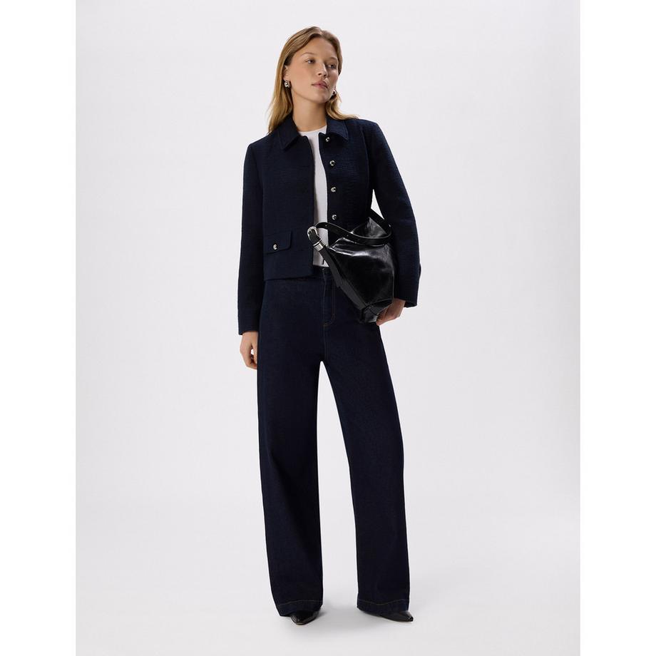 Whistles Boucle Giacca Corta con Collo a Punta  