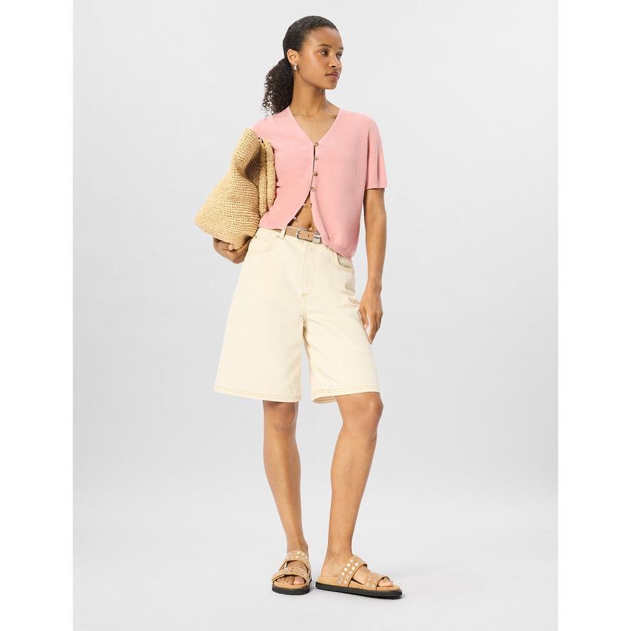 Whistles Short Cardigan à Col en V Manches Courtes  