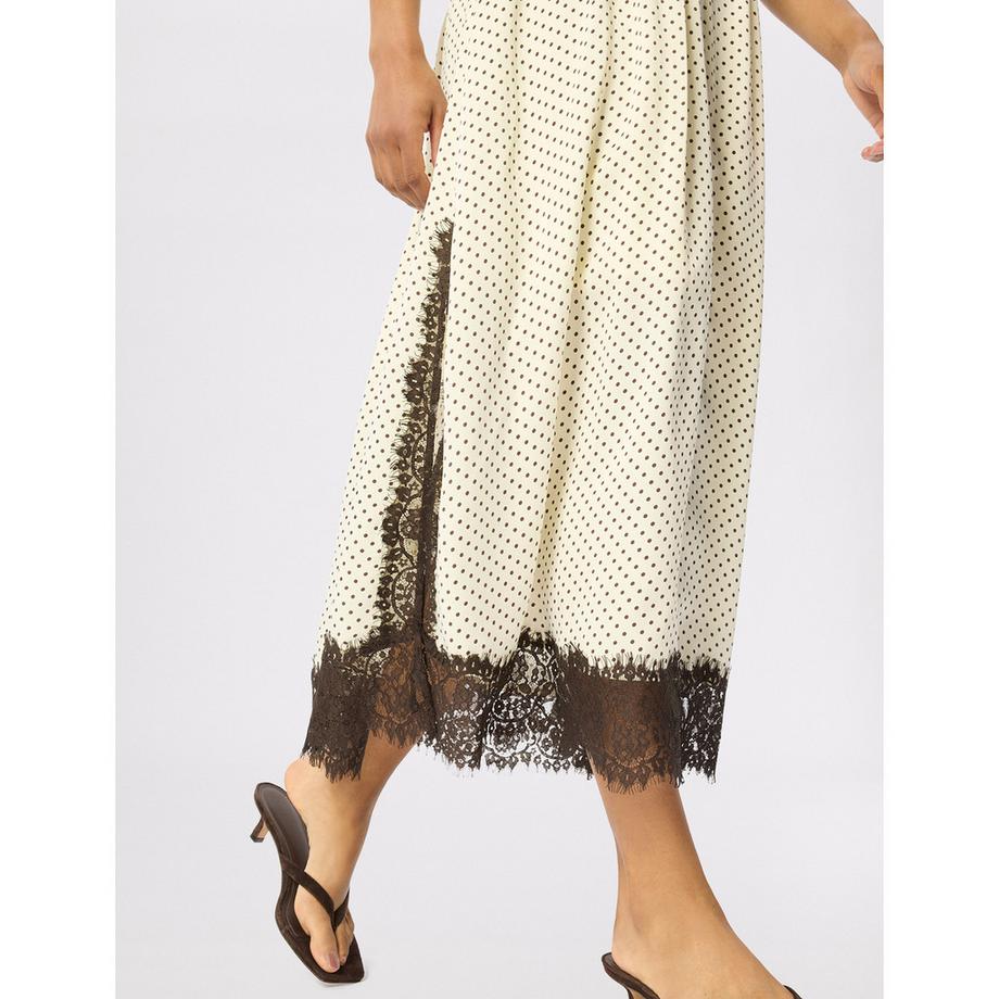 Whistles Lace robe mi-longue sans manches à pois  