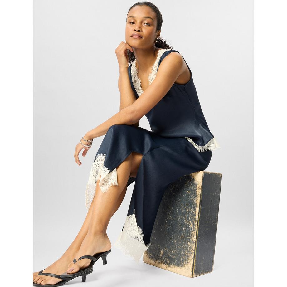Whistles Lace Trim Midi Jupe  