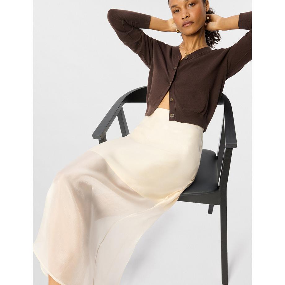 Whistles Organza Jupe midi avec surcouche transparente  